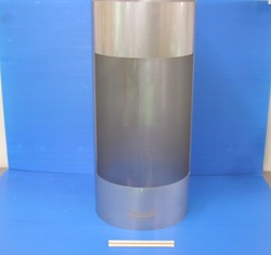 ステンレス溶接パイプ製作 SUS304 板厚1.0mm x Φ281 x 600L (レーザ穴加工)