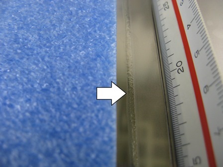 ニッケル電鋳板の付き合わせ溶接(0.5ミリ厚)