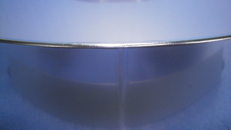カバー組立溶接 SUS304 t1.0胴パイプ + t2.0円盤（カド・隅肉溶接）