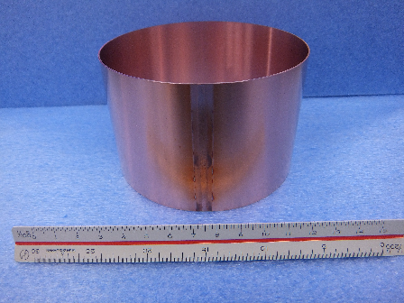 銅溶接パイプ C1020 板厚0.8mm x Φ100 x 65L