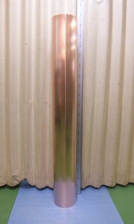 無酸素銅（C1020）　溶接パイプ　板厚0.8mm